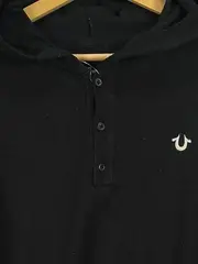 Vorschaubild 2 von Herren Kapuzenpullover Schwarz Gr. 50/L Casual Baumwolle