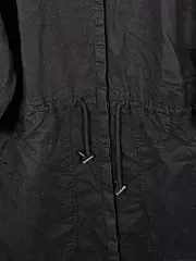 Vorschaubild 3 von Damen Blusenkleid Schwarz Gr. 52 Leinen Baumwolle