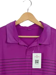 Vorschaubild 3 von Herren Poloshirt Lila Gestreift Gr. L Sportlich