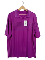 Vorschaubild 1 von Herren Poloshirt Lila Gestreift Gr. L Sportlich