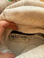 Vorschaubild 2 von Damen Hoodie Kapuzenpullover Vogelmuster Grau Gr. XS