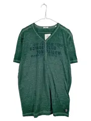 Vorschaubild 1 von Herren T-Shirt Henley V-Ausschnitt Grün Gr. M Voyage Club