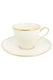 Vorschaubild 1 von THOMAS BY Tasse Unterteller Porzellan Beige Goldrand Elegant