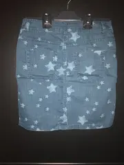 Vorschaubild 5 von Jeansrock Damen Blau Sterne Muster Gr. 36 Casual