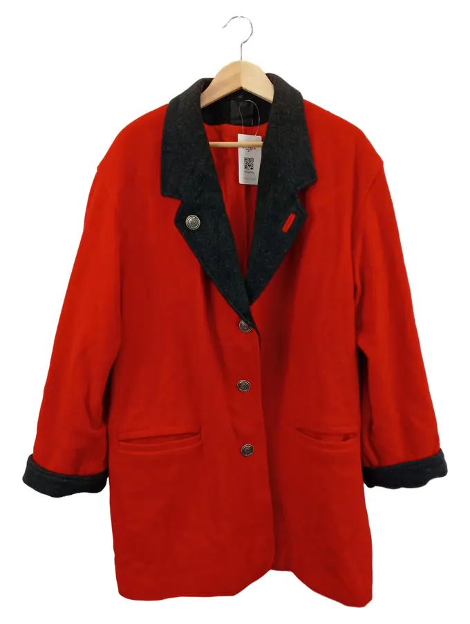 PETIT PARIS Kurzmantel Damen Wollmantel Kaschmir Rot 42 L Elegant  Vintage
