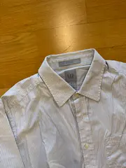 Vorschaubild 4 von Herren Business Hemd Fitted Gr. M Weiß Blau Gestreift Baumwolle