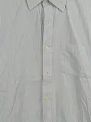 Vorschaubild 3 von Herren Business Hemd Fitted Gr. M Weiß Blau Gestreift Baumwolle