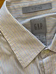 Vorschaubild 5 von Herren Business Hemd Fitted Gr. M Weiß Blau Gestreift Baumwolle