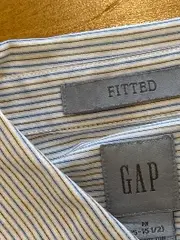 Vorschaubild 6 von Herren Business Hemd Fitted Gr. M Weiß Blau Gestreift Baumwolle