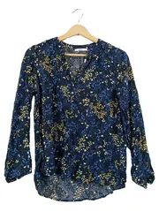 Vorschaubild 1 von EDC Damen Bluse mit Blumenmuster Gr. 36/S Viskose Langarm Casual Mehrfarbig
