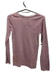 Vorschaubild 2 von Langarmshirt Mädchen Gr. 164 Lila Lochmuster Spitzendetails