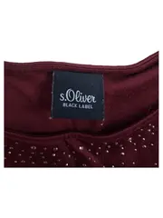 Vorschaubild 4 von Black Label Damen T-Shirt Gr. 32/XXS Bordeaux Strass Viskose