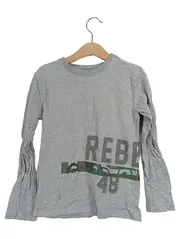 Vorschaubild 1 von Langarmshirt Gr. 122 Grau Schriftzug Baumwolle Freizeit Jungen
