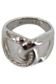 Vorschaubild 2 von Damen Ring Größe 6.5 Silber Edelstahl Elegant Strasssteine