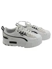 Vorschaubild 2 von Mayze Damen Sneaker Low Weiß Schwarz Plateau Gr. 38,5 Leder