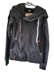 Vorschaubild 1 von Kapuzenjacke Damen Grau Gr. 36/S Casual Herbst/Winter