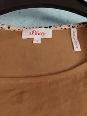 Vorschaubild 2 von Damen Bluse Gr. S Braun geraffte Ärmel Recycled Polyester