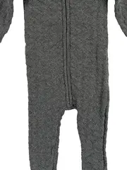 Vorschaubild 2 von Baby Overall Einteiler Gr. 80 Grau Strickmuster Komfortabel