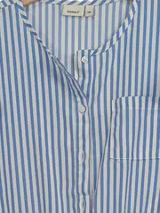 Vorschaubild 2 von Kinder Mädchen Einteiler Kurzoverall gestreift blau Gr. 128