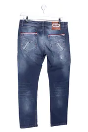 Vorschaubild 2 von VSCT Herren Jeans Slim Fit Blau W32 Distressed Casual Baumwolle