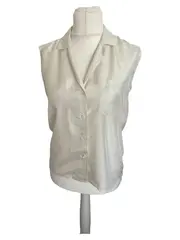 Vorschaubild 1 von Damen Bluse Ärmellos Uni Beige Gr. 38 Casual