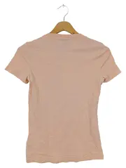 Vorschaubild 2 von Damen T-Shirt Rosa Gr. 32/XXS Logo-Print Floral Sportlich Casual