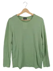 Vorschaubild 1 von Herren Langarmshirt Gr. L Grün Basic Rundhals