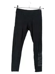 Vorschaubild 1 von Damen Leggings Sportlich Schriftzug Schwarz Gr. 34/XS