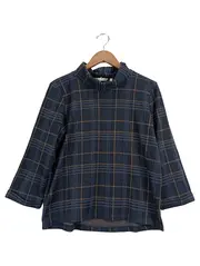 Vorschaubild 1 von Damen Langarmshirt Karomuster Rollkragen Blau Gr. S