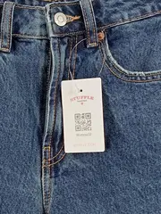 Vorschaubild 2 von Jeans Shorts Damen Gr. 36 W28 High Waist Blau Denim