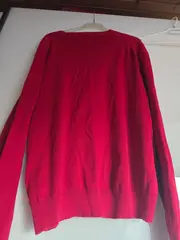 Vorschaubild 4 von Pullover Herren V-Ausschnitt Rot XXL Baumwolle Klassisch