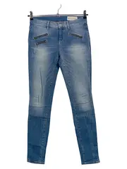 Vorschaubild 1 von Damen Skinny Jeans Blau W25 34 Reißverschluss Details
