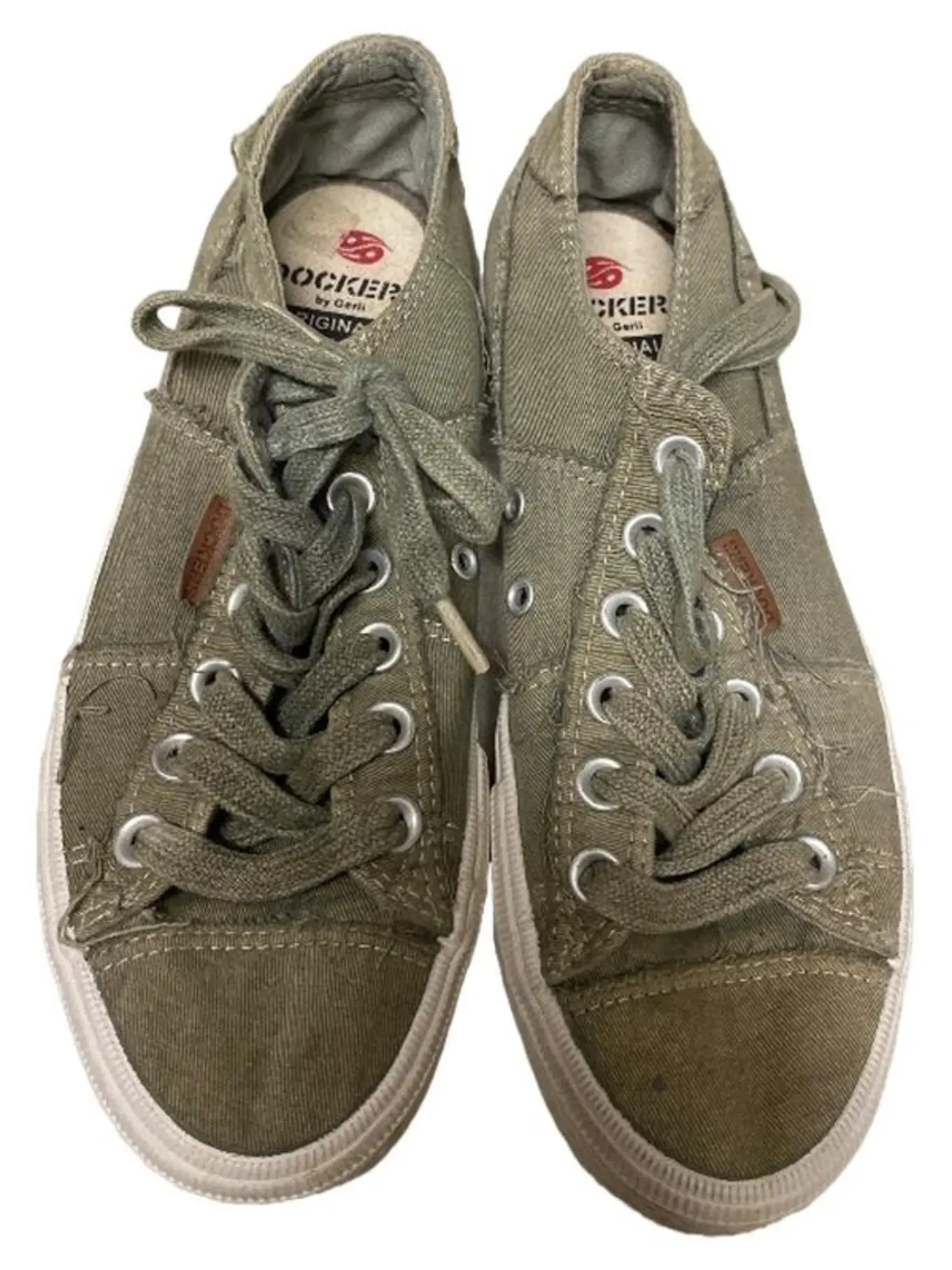 DOCKERS Damen Sneaker low Gr. 36 Oliv Casual Freizeitschuh