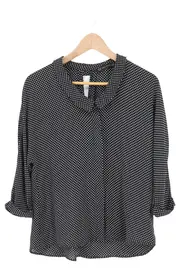Vorschaubild 1 von Bluse Damen Schwarz Punkte 3/4-Arm Casual Gr. 32/XS