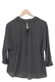 Vorschaubild 2 von Bluse Damen Schwarz Punkte 3/4-Arm Casual Gr. 32/XS