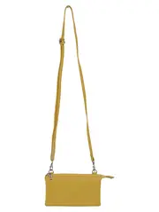 Vorschaubild 1 von Damen Umhängetasche Gelb Leder Elegant Minimalistisch 19x11cm