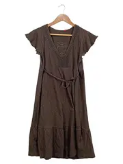 Vorschaubild 1 von EDC Damen Freizeitkleid Braun Gr. 34/XS Bohemian Baumwolle