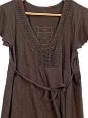 Vorschaubild 3 von EDC Damen Freizeitkleid Braun Gr. 34/XS Bohemian Baumwolle