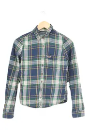 Vorschaubild 1 von Hemdbluse Damen 34/XS Kariert Mehrfarbig Casual Langarm Bluse