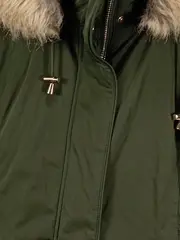 Vorschaubild 3 von Damen Parka Kapuze Fellimitat Oliv Gr. M 38 Outdoor Casual