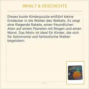 Vorschaubild 5 von Kinder Puzzle Weltraum Rakete Alien Planet 16 Teile Lernspielzeug NEU