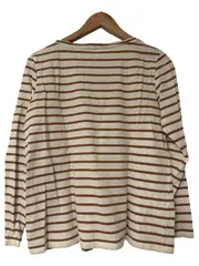 Vorschaubild 2 von Damen Langarmshirt Gr. 38 M gestreift Weiß Braun Casual