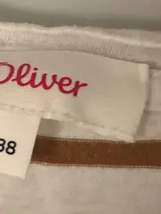 Vorschaubild 4 von Damen Langarmshirt Gr. 38 M gestreift Weiß Braun Casual