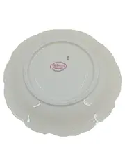 Vorschaubild 2 von Unterteller Porzellan Weiß Blumenmuster Goldrand 16 cm