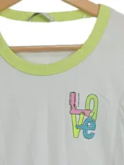 Vorschaubild 2 von EDC Damen T-Shirt V-Ausschnitt LOVE Aufdruck Weiß Einheitsgröße