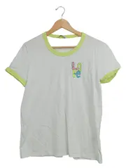 Vorschaubild 1 von EDC Damen T-Shirt V-Ausschnitt LOVE Aufdruck Weiß Einheitsgröße