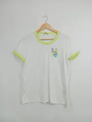 Vorschaubild 4 von EDC Damen T-Shirt V-Ausschnitt LOVE Aufdruck Weiß Einheitsgröße