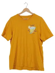 Vorschaubild 1 von WES T-Shirt Herren Gr. L Cocktail-Print Orange Baumwolle