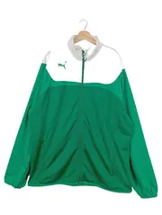 Vorschaubild 1 von Herren Sweatjacke Sportjacke Grün Weiß Gr. 56/XXL Trainingsjacke