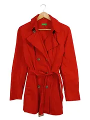 Vorschaubild 1 von Damen Trenchcoat Gr. 44/XXL Rot Baumwolle
